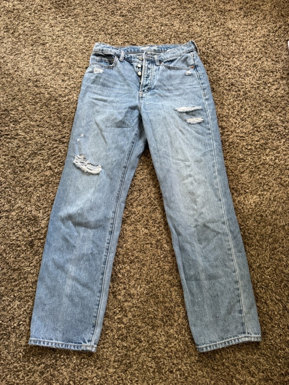 Old Navy Light Blue Straight-Leg Jeans